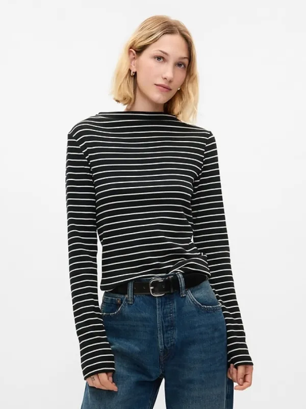 Modern Rib Funnel-Neck T-Shirt sold by GAP