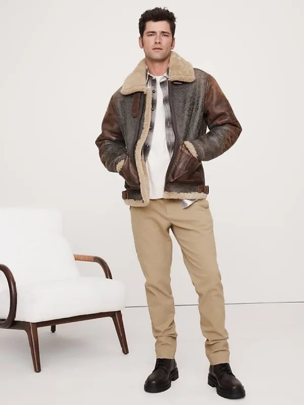 Slim Brushed Stretch Chino sold by Banana Republic