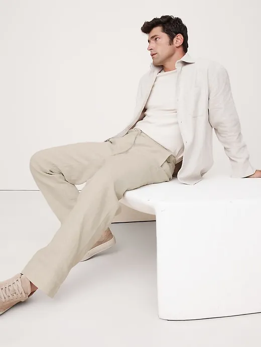 Castello Linen Beach Pant sold by Banana Republic product image thumbnail 3