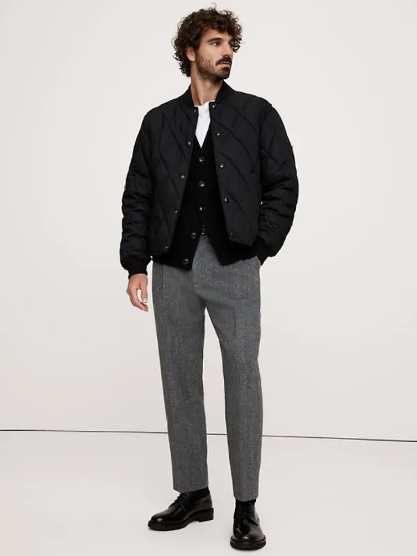 Wool-Blend Pleated Chino sold by Banana Republic