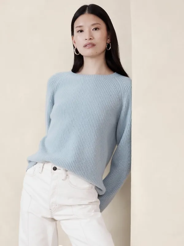 Luna Cashmere Ribbed Sweater sold by Banana Republic