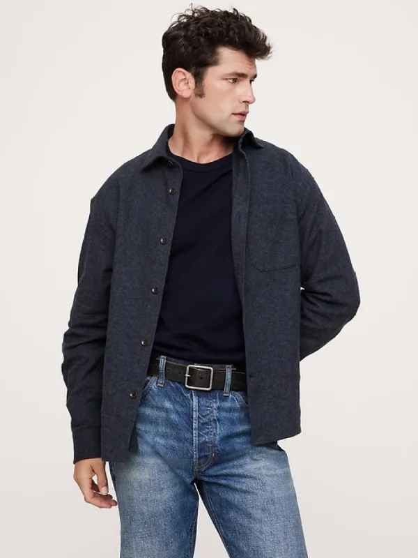 Relaxed Flannel Overshirt sold by Banana Republic