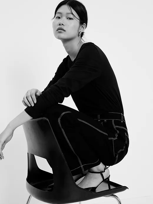 100% Organic Cotton Vintage Long Sleeve Pocket T-Shirt sold by GAP product image thumbnail 3