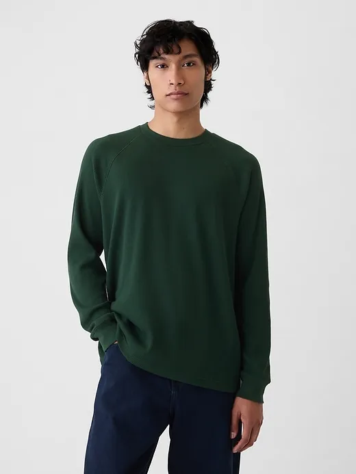 Waffle-Knit Raglan T-Shirt sold by GAP