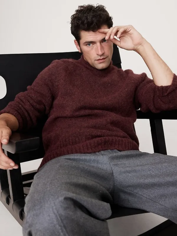 Alpaca-Wool Blend Crew-Neck Sweater sold by Banana Republic