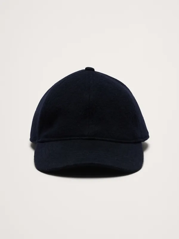 Melton Wool-Blend Baseball Cap by Crown Cap sold by Banana Republic