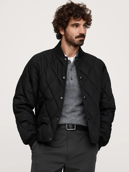 Quilted Bomber Jacket sold by Banana Republic