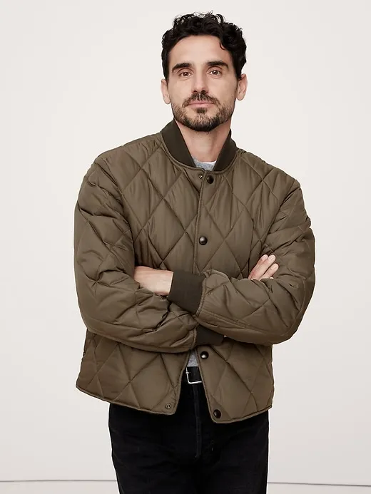 Quilted Bomber Jacket sold by Banana Republic product image thumbnail 3