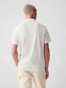 Linen-Cotton Polo Shirt sold by GAP