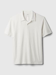 Linen-Cotton Polo Shirt sold by GAP