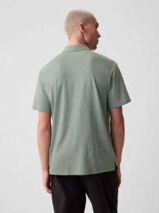 Linen-Cotton Polo Shirt sold by GAP
