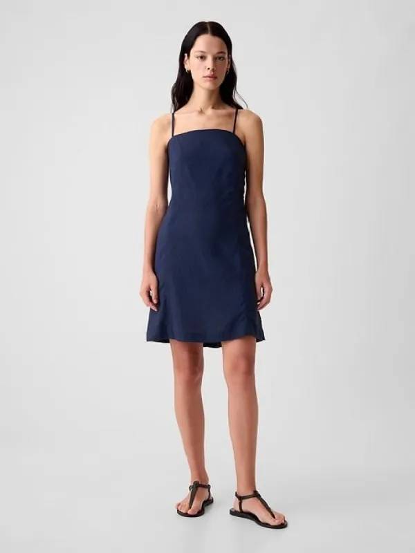Linen-Blend Mini Dress sold by GAP