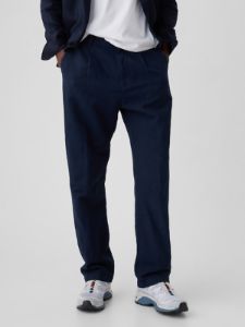 Linen-Cotton Pleated Trousers sold by GAP
