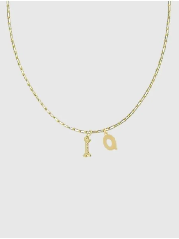 HART Dog Bone Initial Necklace sold by GAP