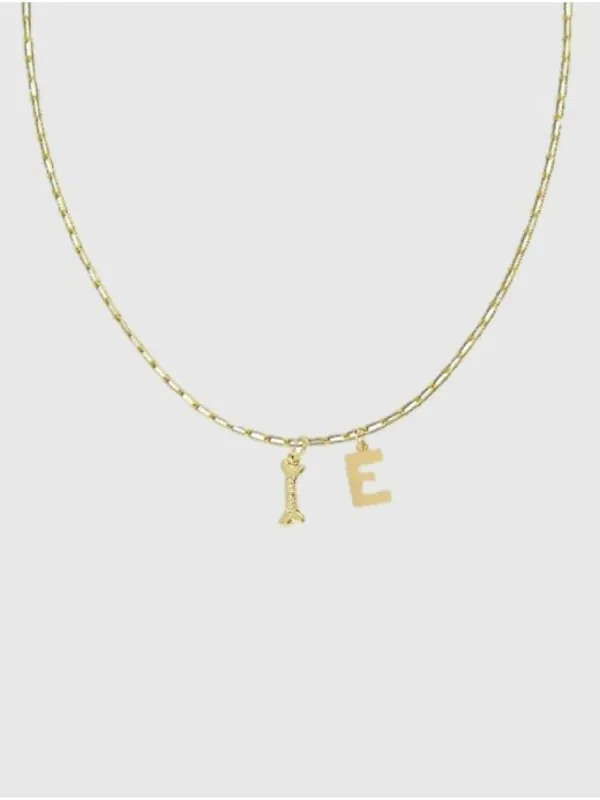 HART Dog Bone Initial Necklace sold by GAP