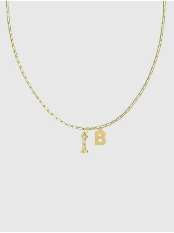 HART Dog Bone Initial Necklace sold by GAP