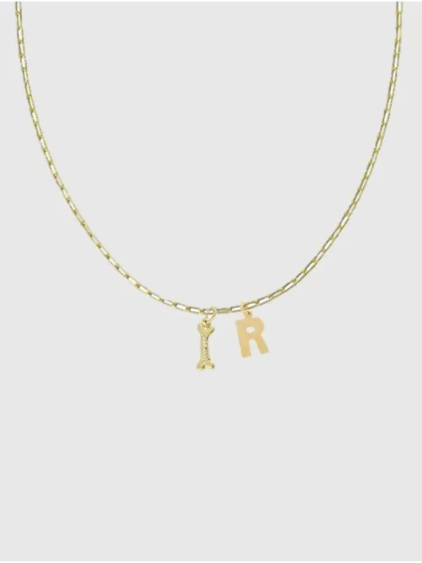 HART Dog Bone Initial Necklace sold by GAP