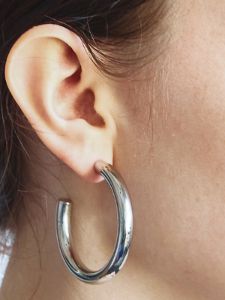Medium Silver Hoop Earrings sold by GAP