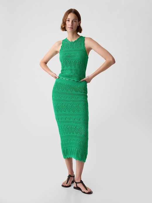 Crochet Pull-On Midi Skirt sold by GAP product image thumbnail 3