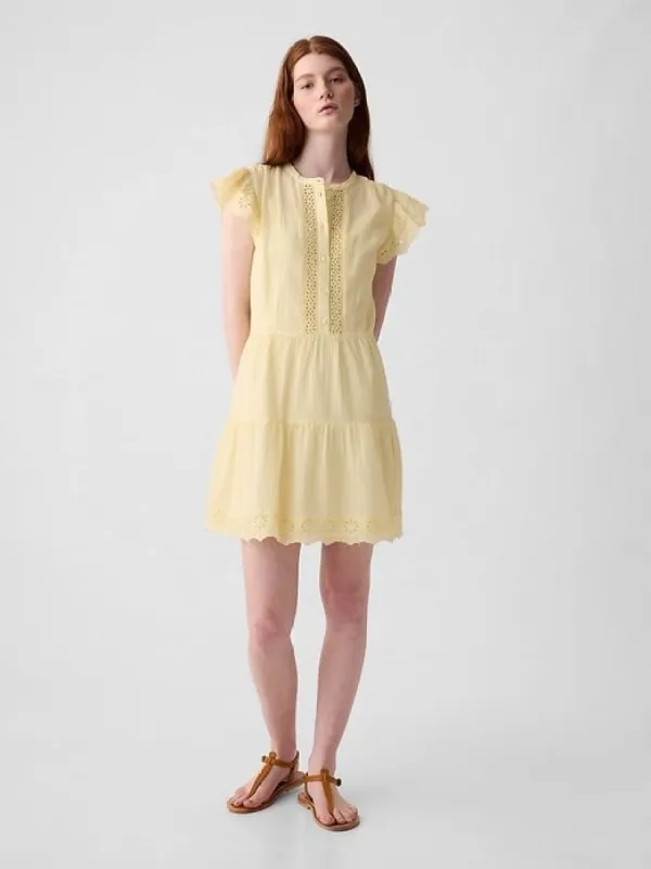 Crinkle Gauze Crochet Mini Dress sold by GAP