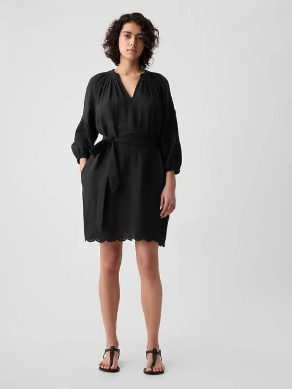 Crinkle Gauze Embroidered Mini Dress sold by GAP