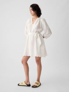 Crinkle Gauze Embroidered Mini Dress sold by GAP