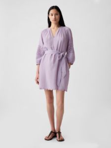 Crinkle Gauze Embroidered Mini Dress sold by GAP