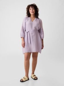 Crinkle Gauze Embroidered Mini Dress sold by GAP