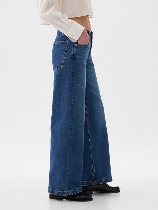 Low Rise Stride Wide-Leg Jeans sold by GAP product image thumbnail 3