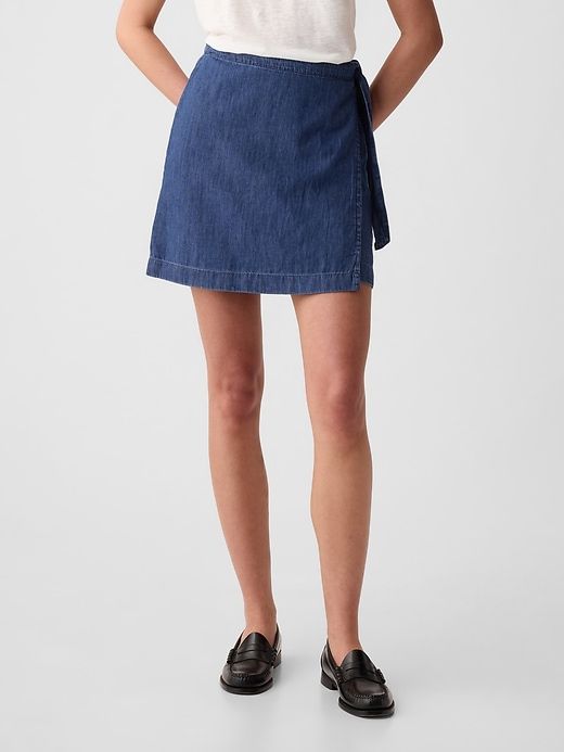 Denim Wrap Mini Skirt sold by GAP
