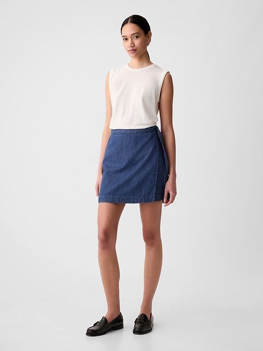 Denim Wrap Mini Skirt sold by GAP product image thumbnail 3