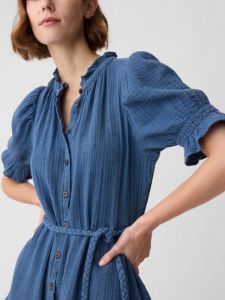 Crinkle Gauze Denim Mini Dress sold by GAP