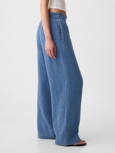 Crinkle Gauze Wide-Leg Pants sold by GAP