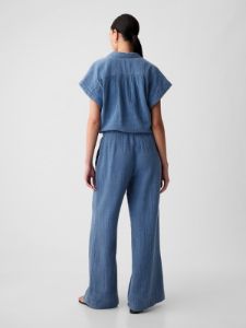 Crinkle Gauze Wide-Leg Pants sold by GAP