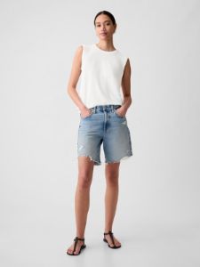 Linen-Blend Tank Top sold by GAP