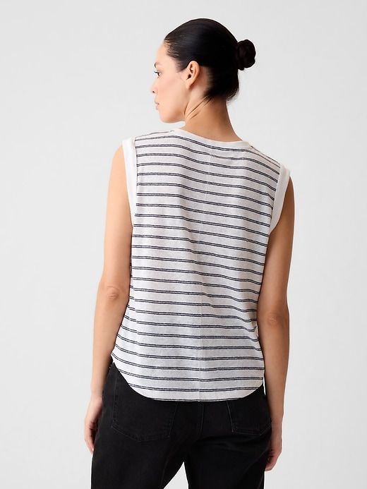 Linen-Blend Tank Top sold by GAP product image thumbnail 2