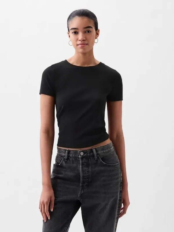 Modern Rib Cropped T-Shirt sold by GAP