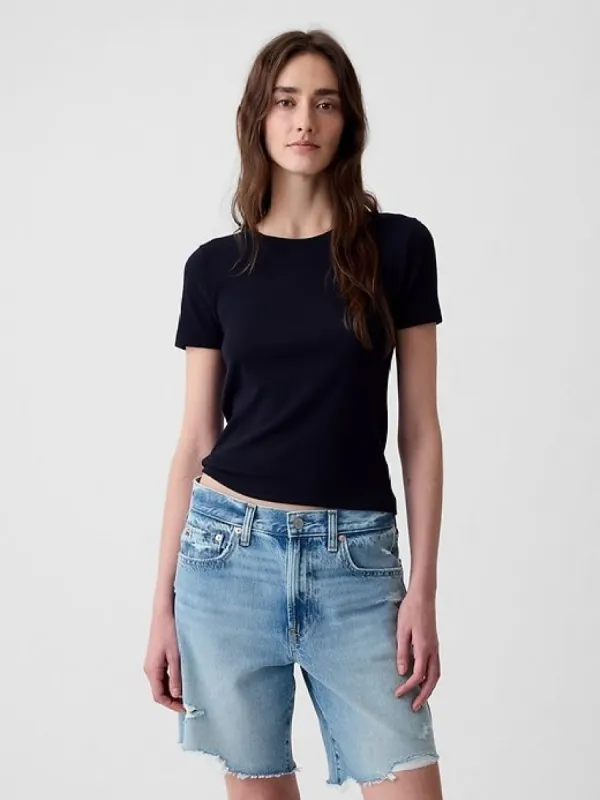 Modern Rib Cropped T-Shirt sold by GAP