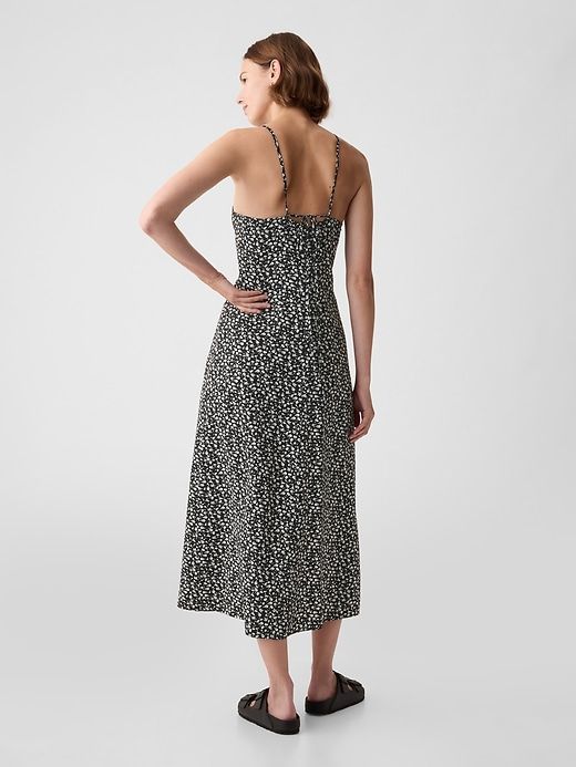 Ruched Slip Midi Dress sold by GAP product image thumbnail 2