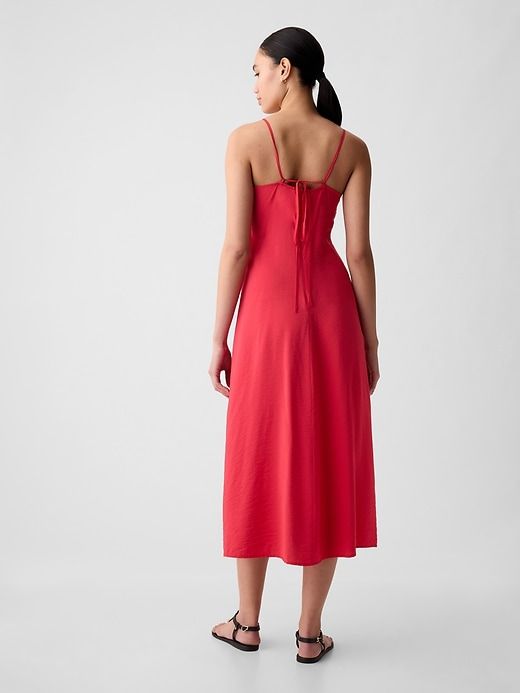 Ruched Slip Midi Dress sold by GAP product image thumbnail 2