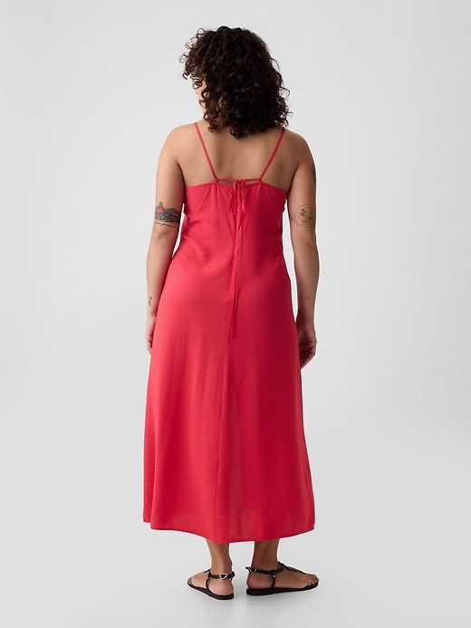 Ruched Slip Midi Dress sold by GAP product image thumbnail 5