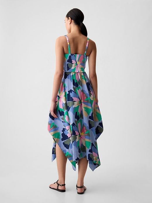 Smocked Handkerchief Hem Midi Dress sold by GAP product image thumbnail 2