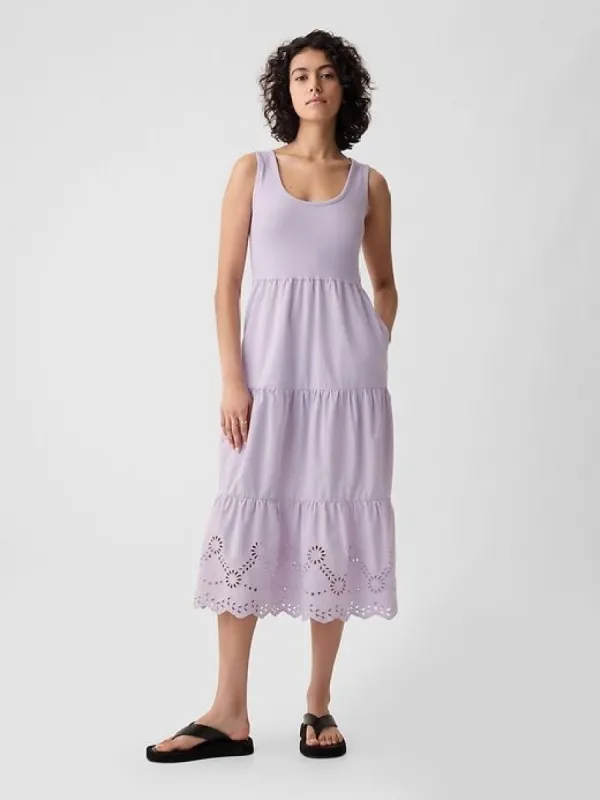 Eyelet Midi Tank Dress sold by GAP