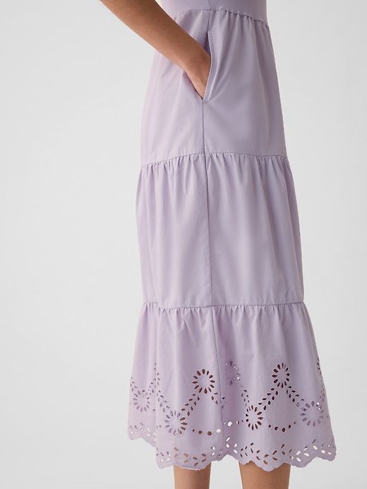 Eyelet Midi Tank Dress sold by GAP product image thumbnail 4