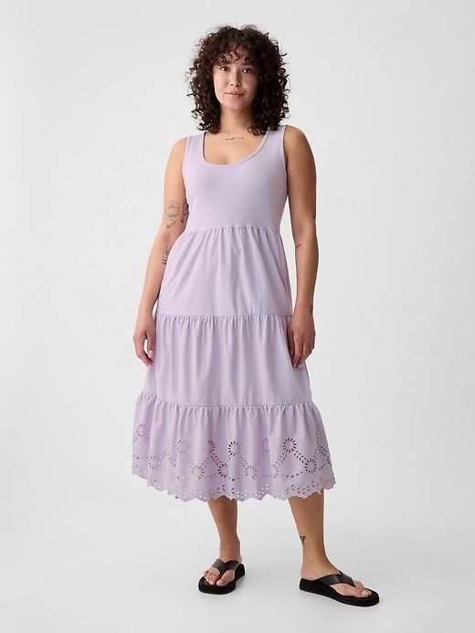 Eyelet Midi Tank Dress sold by GAP product image thumbnail 5