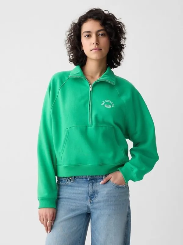 Vintage Soft Cropped Half-Zip Pullover sold by GAP