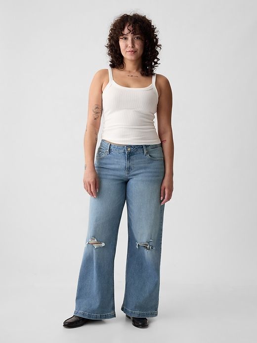 Low Rise Stride Wide-Leg Jeans sold by GAP product image thumbnail 5