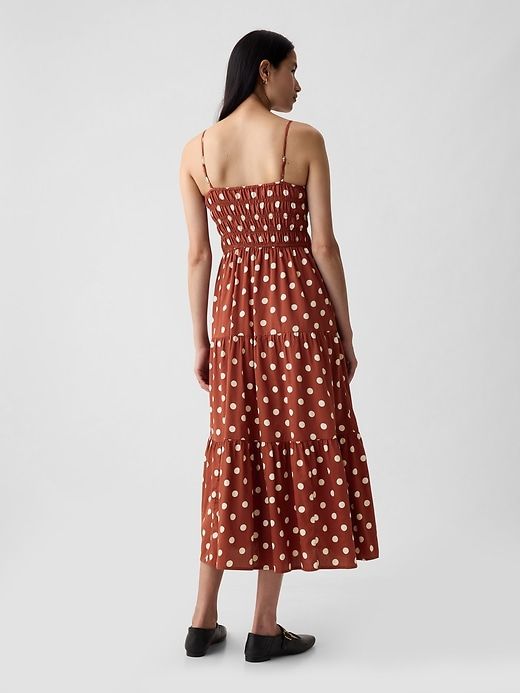 Smocked Tiered Midi Dress sold by GAP product image thumbnail 5