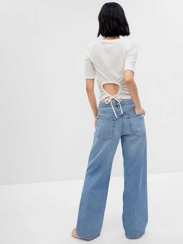 Mini Rib Keyhole T-Shirt sold by GAP