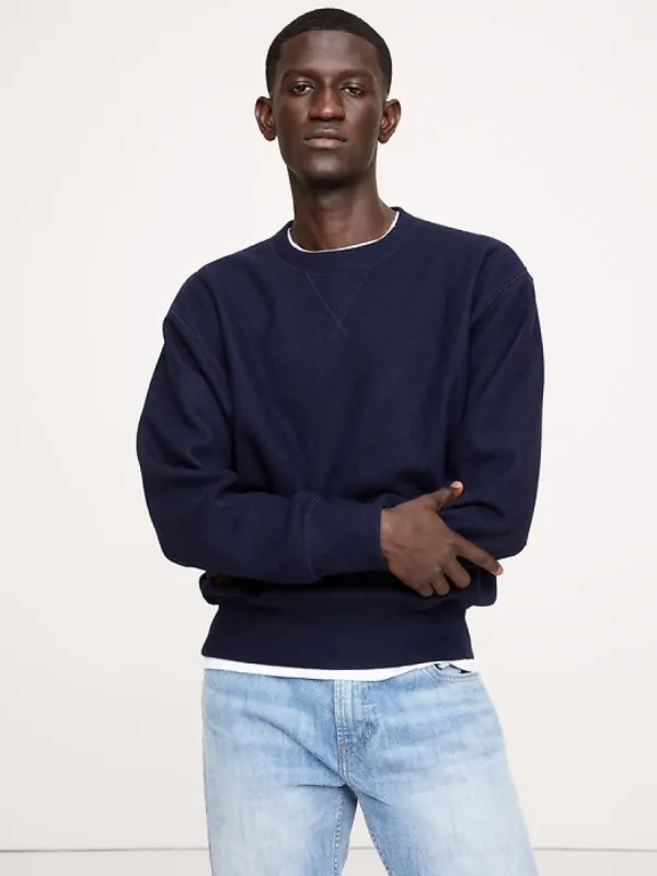 Brushed Crew-Neck Sweatshirt With Wool sold by Banana Republic